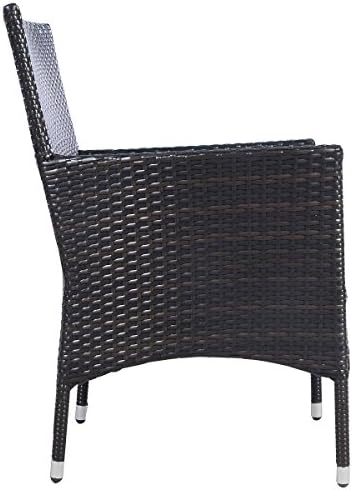 Tangkula 2 Pcs Patio Armchair Rattan Single Chair Set Outdoor Modern Wicker R...