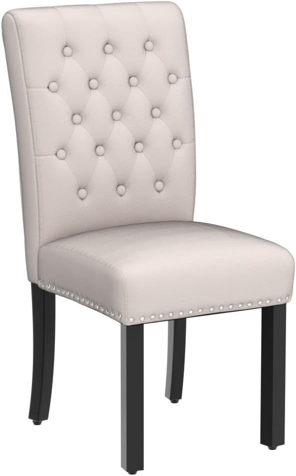 Velvet Dining Kitchen Chair Set of 2, Parsons Upholstered Dining Room Chair, ...