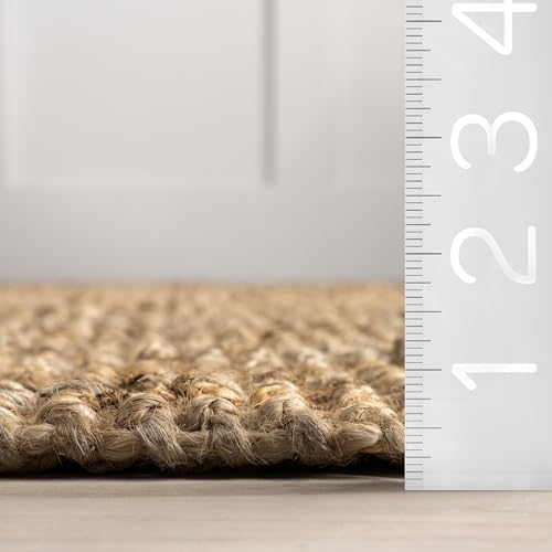 nuLOOM Daniela Natural Solid Flatweave Area Rug, 3' x 5'