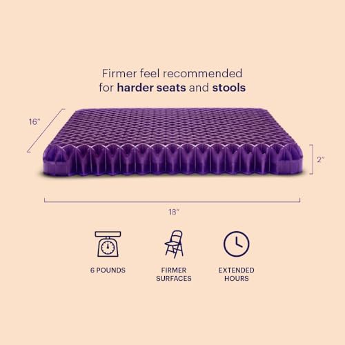 Purple Royal Seat Cushion, Portable 2 Inch Gel Seat Cushion, GelFlex Grid