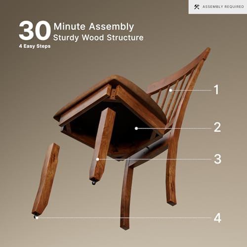 Signature Design by Ashley Berringer Wood Dining Chairs Set of 2, Brown