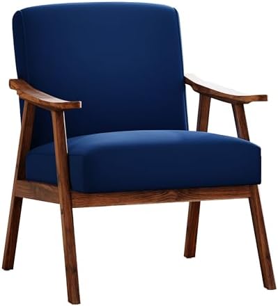 Mid Century Accent Chair, Boho Farmhouse Accent Chairs for Living Room, Retro...