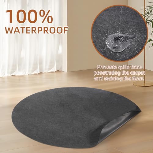Waterproof Non-Slip Rug Pad, Round 7 Ft Carpet Pads for Large Area Rugs 1/8&q...