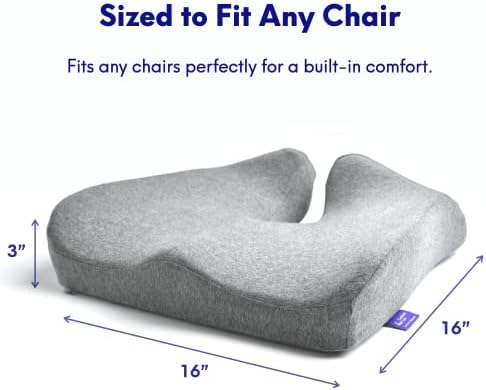 C CUSHION LAB Patented Pressure Relief Seat Cushion for Long Sitting Hours on...