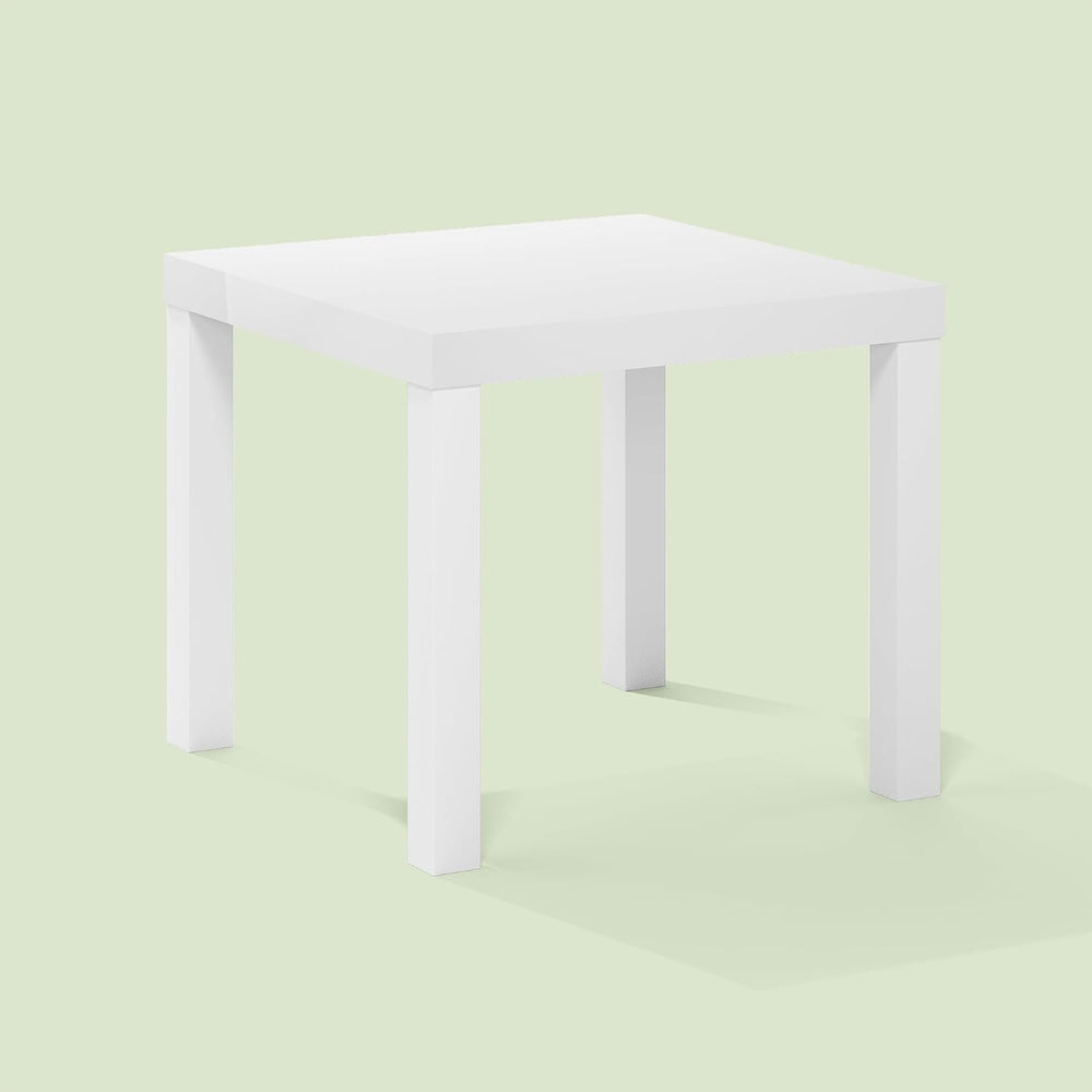 Bayan End Table, Square Side Table, for Small Spaces, Living Room, Bedroom, W...