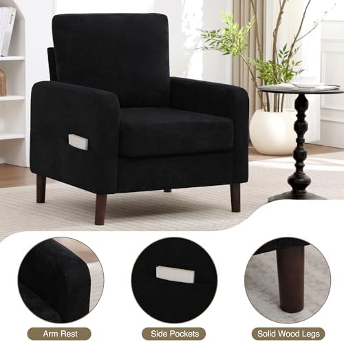 Accent Chair for Living Room, Modern Reading Chair for Bedroom, Upholstered A...