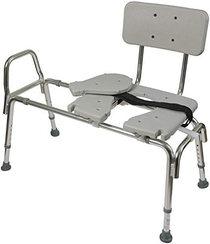 DMI Tub Transfer Bench and Shower Chair with Non Slip Aluminum Body, FSA Elig...
