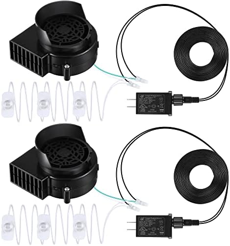 Hiboom 2 Pack Replacement Fan Blower, 12V 1.2A Mini Air Blower with 3 LED Lig...