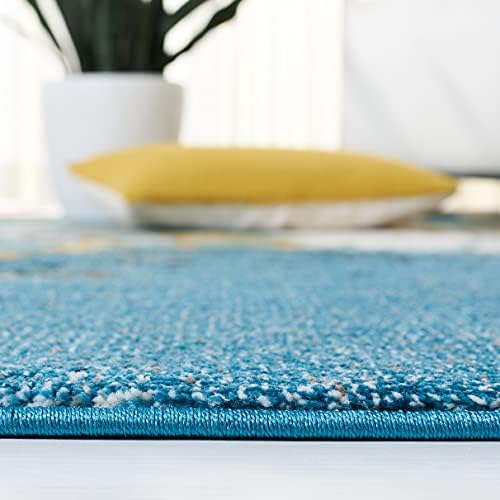 SAFAVIEH Glacier Collection Runner Rug - 2'3" x 20', Blue & ...