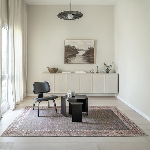 Knot Again 5' x 8' Blue Area Rug - Persian-Inspired Design