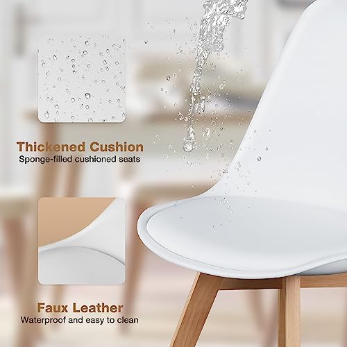OLIXIS Dining Chairs Set of 4, PU Leather Accent Chairs for Living Room