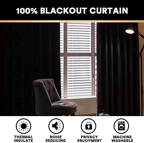 Blackout Curtains 84 Inches Long Faux Linen Look Curtains for Sliding Glass D...