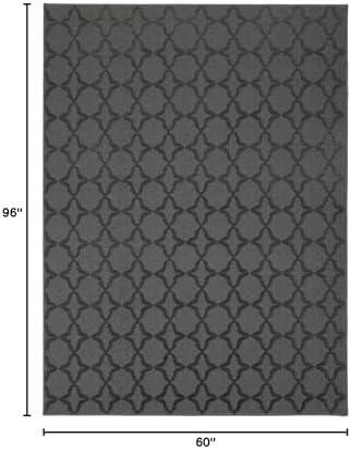 Garland Rug Sparta Non Slip Polypropylene 5 Ft. X 8 Ft. Cinder Gray Area Rug-...