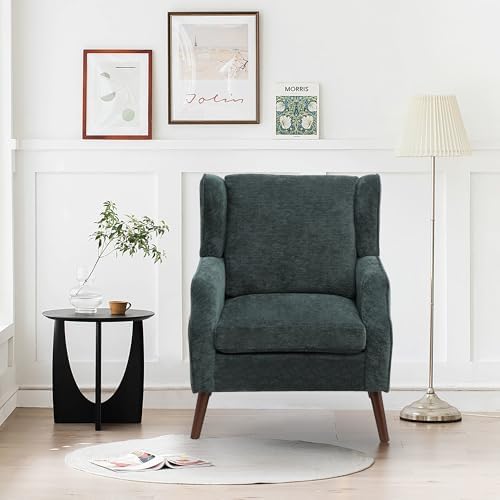 Accent Chair for Living Room,Mid Century Modern Wingback Chair for Bedroom,Up...