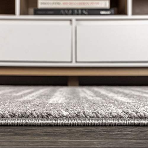 JONATHAN Y Aya Berber Stripe Geometric Gray/Cream Indoor Area Rug, 8x10, Cont...