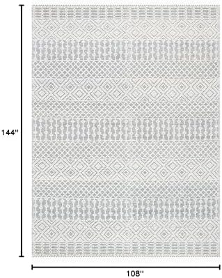 SAFAVIEH Natura Collection Area Rug - 9' x 12', Ivory & Black, Ha...