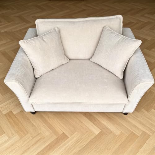 46.9" Chenille Upholstered Accent Chair Wide Seat for Living Room Bedroom