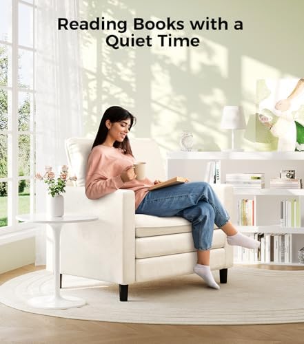 Welzona 3-Layers Cloud Accent Chair, 33" Reading Chair, Teddy Arm Chairs
