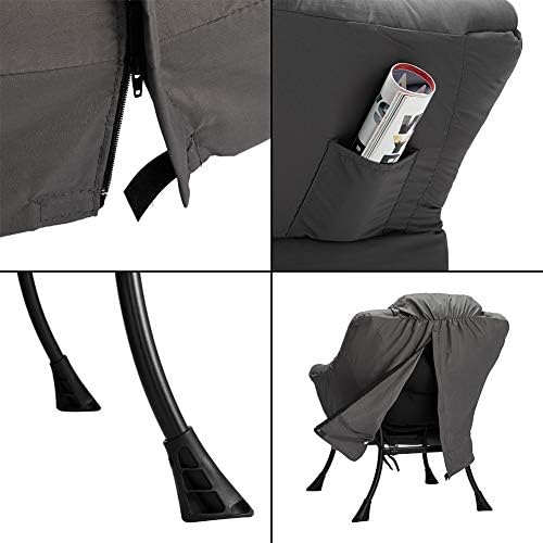 HollyHOME Lazy Chair with Foldable Ottoman, Accent Comfy Lounge Armchair and ...