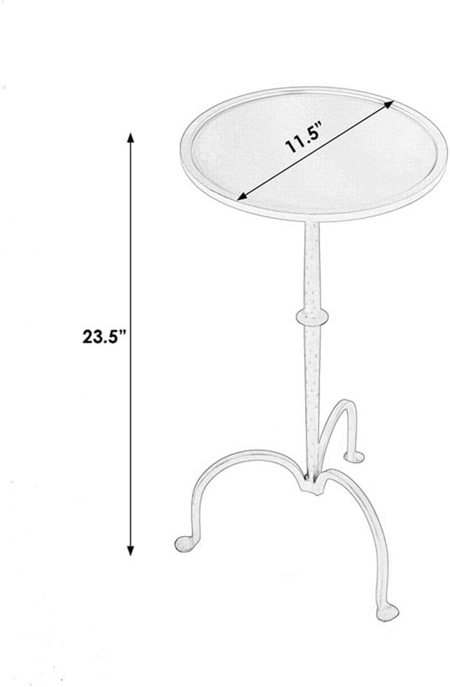 Butler Founders White Iron Pedestal Table