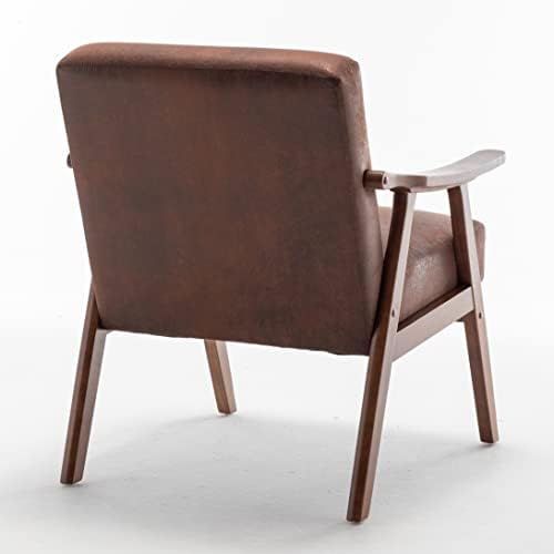 Container Furniture Direct Accent Chair with Microfiber Upholstery and Solid ...