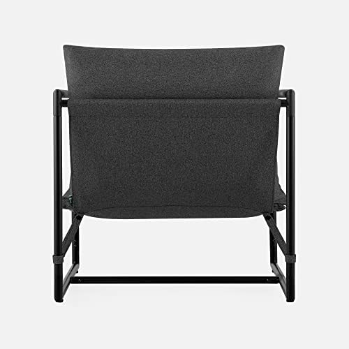 Zinus Aidan Sling Accent Chair, Metal Framed Armchair with Shredded Foam Cush...