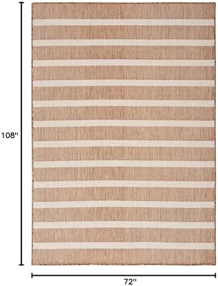 Nourison Home Positano Jute Ivory 6' x 9' Area Rug - Easy Clean, Non ...