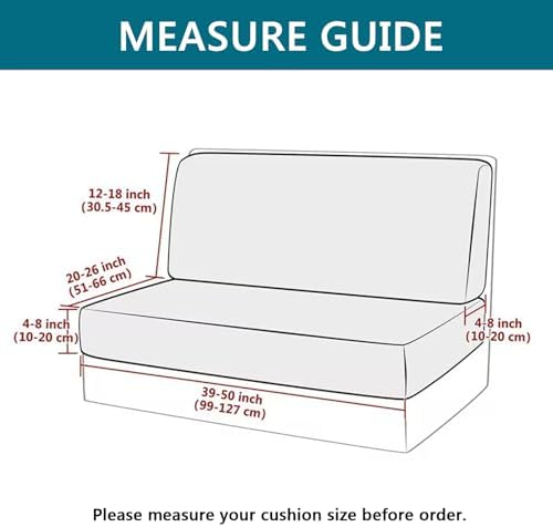 KRFOONN RV Dinette Cushion Covers Stretch Camper Cushions Cover Replacement C...