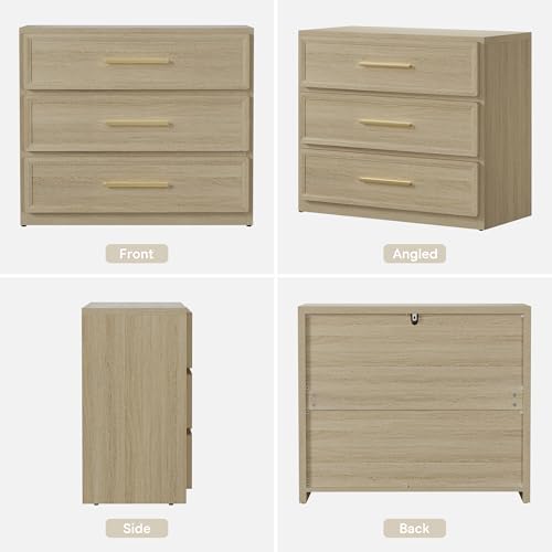 SICOTAS Oversized Nightstands Set of 3 for Bedroom - Storage Bedside Table