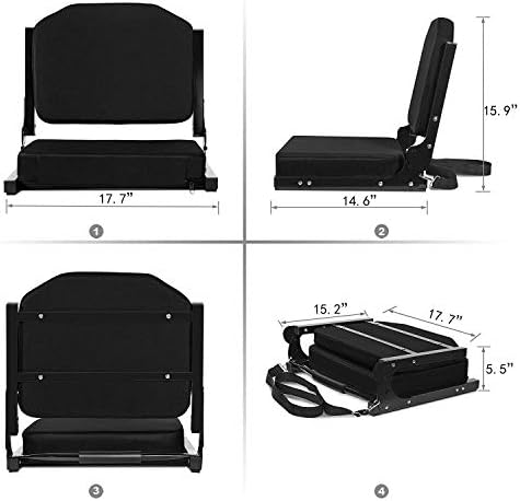 Stadium Seats for Bleachers, Bleacher Seats with Ultra Padded Comfy Foam Back...