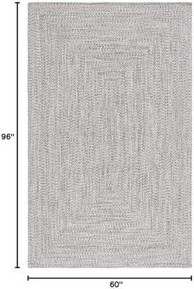 SAFAVIEH Braided Area Rug 5x8, Braided Grey & Ivory BRA201F