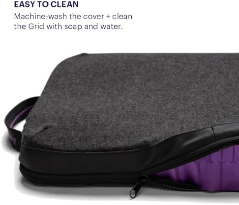 Purple Double Seat Cushion, Two-Sided Soft and Firm 2 Inch Gel Seat Cushion
