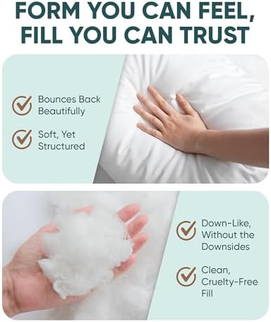 Pillowflex Synthetic Down Pillow Insert 22x22 in - Karate Chop Pillow | Large...