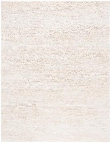 SAFAVIEH Berber Shag Rug 8x10, Large Ivory & Beige BER563A