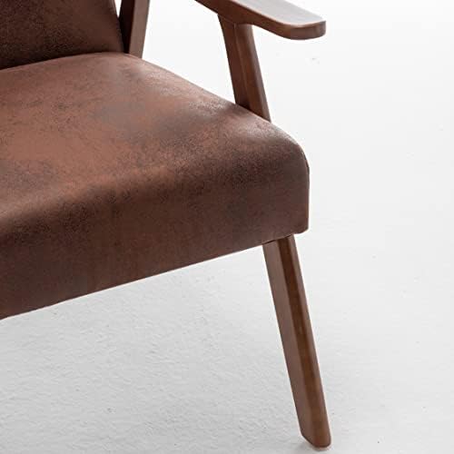 Container Furniture Direct Accent Chair with Microfiber Upholstery and Solid ...