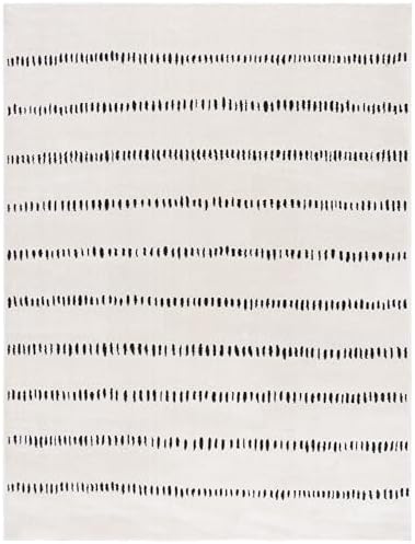 SAFAVIEH Melody Collection Area Rug - 9' x 12', Ivory & Black, Mo...