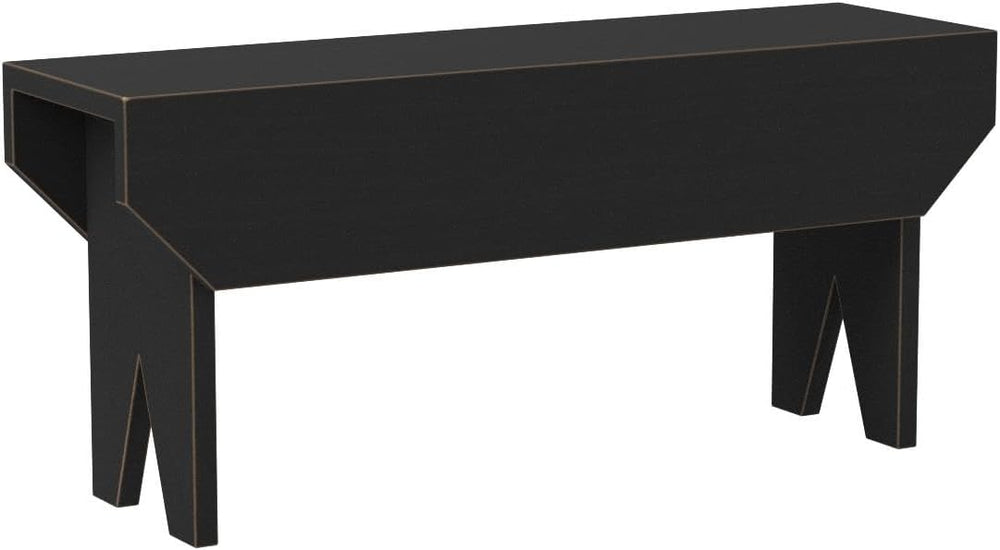 Sawdust City Wooden Bench 3ft Long (Old Black)