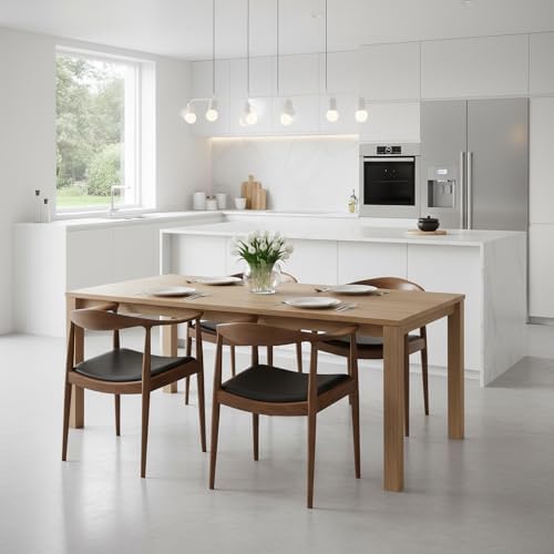 Kennedy Chairs, Mid Century Modern Dining Chairs with Arms (Walnut)