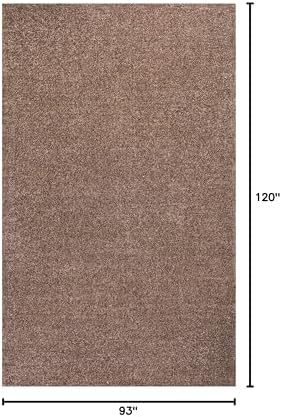 JONATHAN Y Haze Solid Low-Pile Brown Indoor Area Rug 8x10, Coastal,Bohemian,M...
