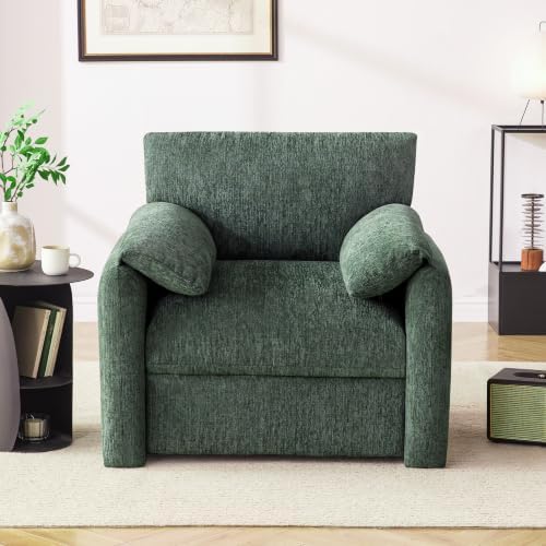 Howjoe Accent Chair for Living Room, Oversized Reading Armchair, Green