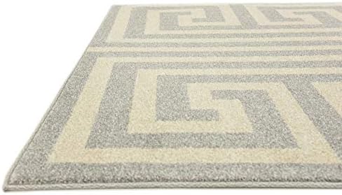 Unique Loom Athens Collection Classic Geometric Modern Border Design Area Rug...