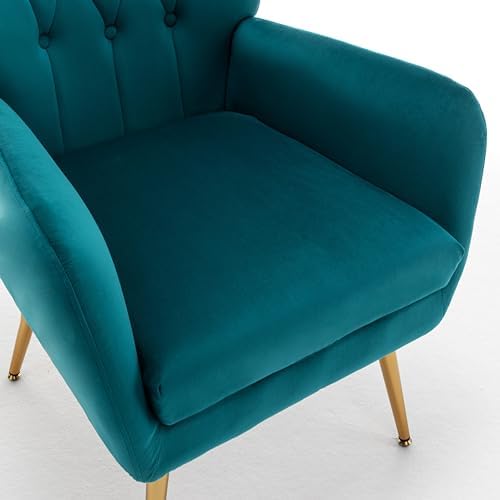 Container Furniture Direct Modern Chic Mid-Century Velvet Accent Armchair for...