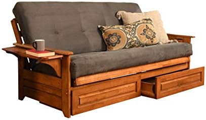 Kodiak Furniture Phoenix Futon, Full Size, Suede Gray