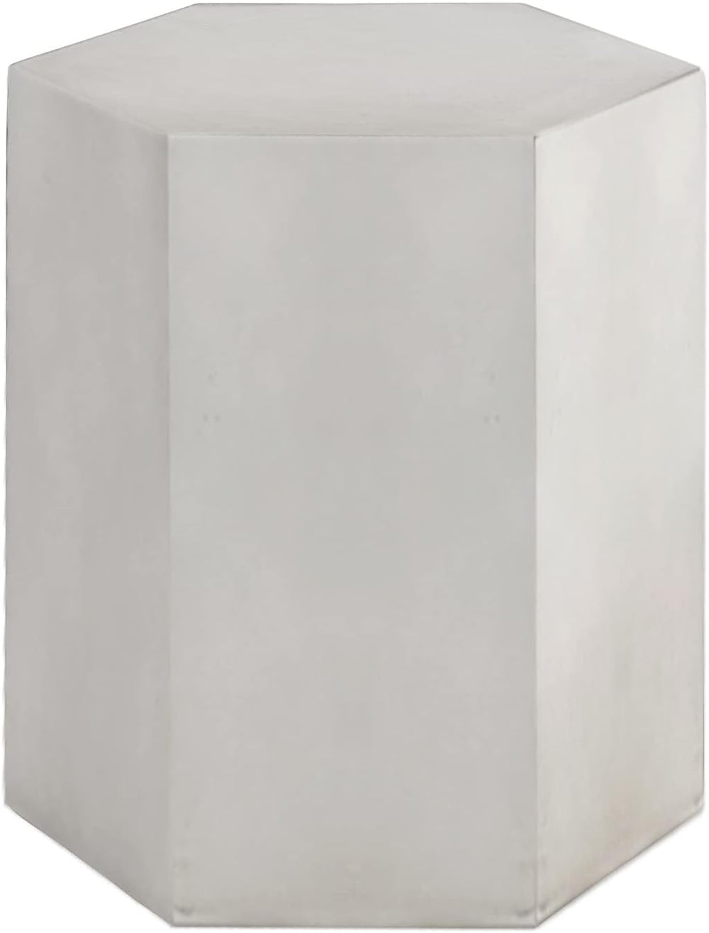 SUNBURY Outdoor Concrete Side Table, Hexagon 16" H Patio End Table