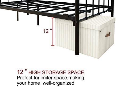 HOMERECOMMEND Metal Daybed Frame Twin Size,Black