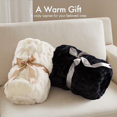 Madison Park Ruched Fur Luxury Throw Premium Soft Cozy Brushed Long Faux Fur ...