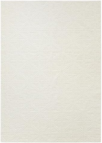 jxgzyy Neutral Area Rug 5 x 7 Cream Checked Carpet for Living Room
