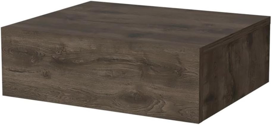 Vienna 1-Drawer Manufactured Wood Floating Nightstand, Dark Brown