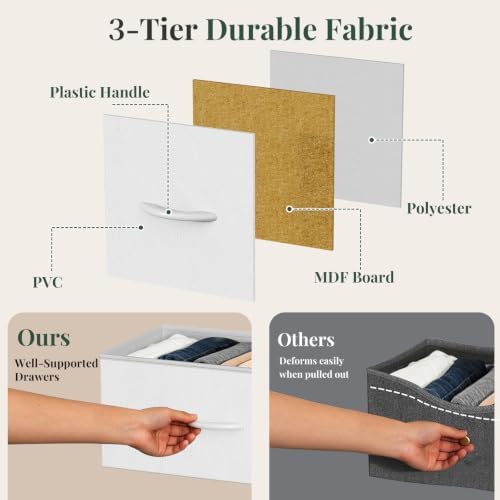 Fabric Dresser for Bedroom with 7 Drawers, Chest of Drawers