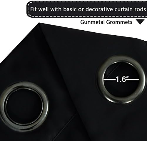 H.VERSAILTEX Blackout Patio Curtains 100 x 96 Inches for Sliding Door Extral ...